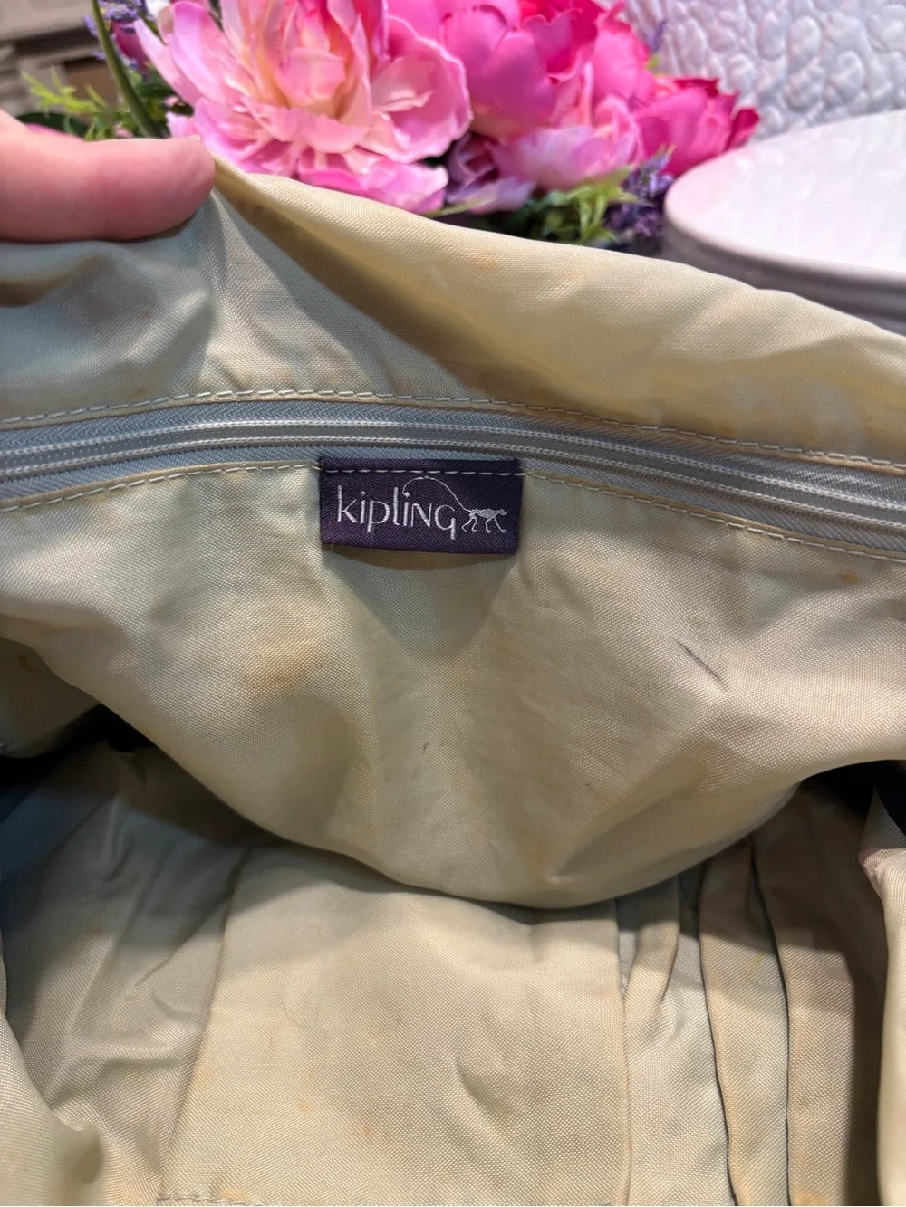✔️Kipling Purple Nylon Hobo Shoulder Bag